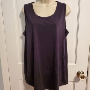 Lands' End Women's Black Sleeveless Top